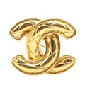 Pikkukuva 1 / 4: Pre-owned Chanel Gold Plated CC Quilted Brooch Gold