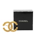 Miniatyrbillede 5 af 5: Pre-owned Chanel Gold Plated CC Logo Brooch Gold