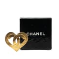 Pikkukuva 5 / 5: Pre-owned Chanel Gold Plated CC Heart Brooch Gold