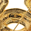 Miniatyrbild 3 av 5: Pre-owned Chanel Gold Plated CC Quilted Brooch Gold