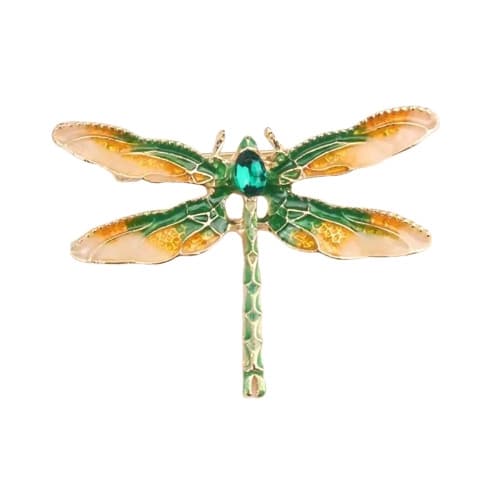 Broche - Guldsmed - Grøn - Gul