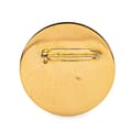 Miniatyrbilde 2 av 3: Pre-owned Chanel Gold Plated and Enamel Round Coco Paris Brooch Gold