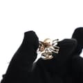 Miniatyrbillede 5 af 6: Pre-owned Chanel Gold Plated Crystal CC Bow Brooch Gold