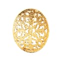 Miniatyrbillede 2 af 5: Pre-owned Chanel Gold Plated Round Brooch Gold