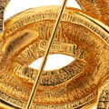 Miniatyrbilde 3 av 4: Pre-owned Chanel Gold Plated CC Quilted Brooch Gold