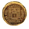 Pikkukuva 1 / 4: Pre-owned Chanel Gold Plated 31 Rue Cambon Round Brooch Gold