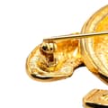 Miniatyrbilde 4 av 4: Pre-owned Chanel Gold Plated CC Quilted Brooch Gold