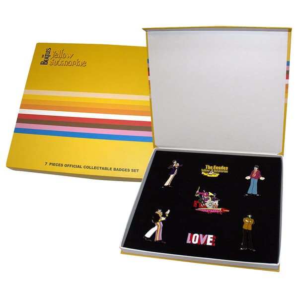 The Beatles Yellow Submarine Band Boxed Pin Badge Set One Size