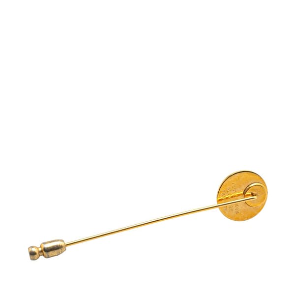 Pre-owned Hermès Gold Plated Clou de Selle Stick Pin Brooch Gold