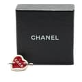 Pikkukuva 4 / 4: Pre-owned Chanel Gold Plated Enamel Faux Pearl Coco Heart and Arrow Brooch Red