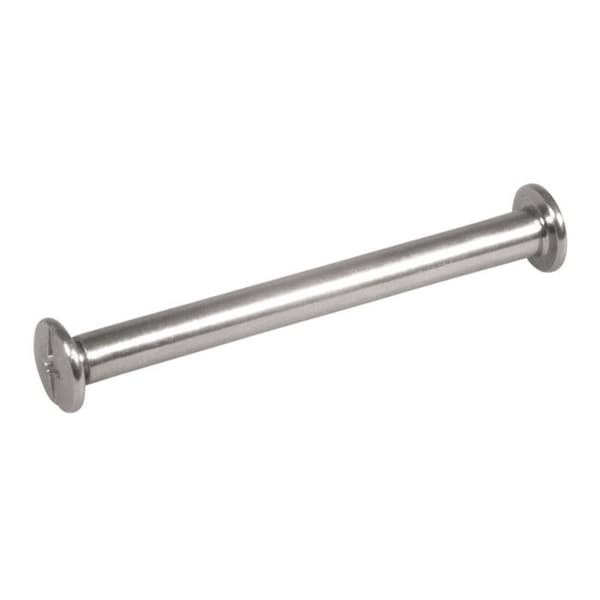 Metallisk brosch med skruv, silver, 5,2 cm, 4 stycken