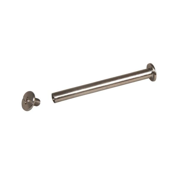Metallisk brosch med skruv, silver, 5,2 cm, 4 stycken