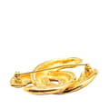 Miniatyrbillede 4 af 4: Pre-owned Chanel Gold Plated CC Quilted Brooch Gold