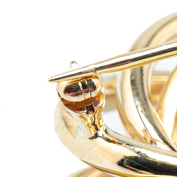 Pre-owned Tiffany 14K Yellow Gold Twist Spiral Knot Brooch Gold