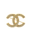 Pikkukuva 1 / 4: Pre-owned Chanel Gold Plated Rhinestone CC Brooch Gold