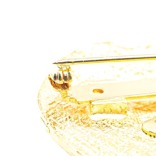 Pre-owned Chanel Gold Plated CC Arrow and Heart Brooch Gold
