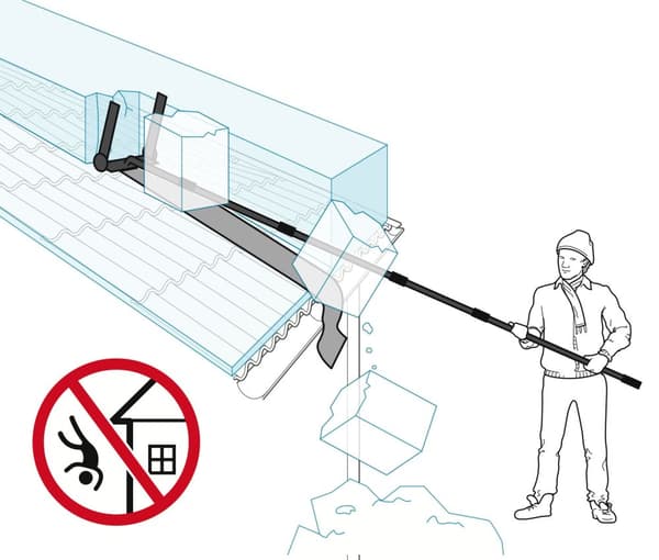 Snowrake / Snöhyvel SN3 inkl hjul för effektiv snöröjning på tak.