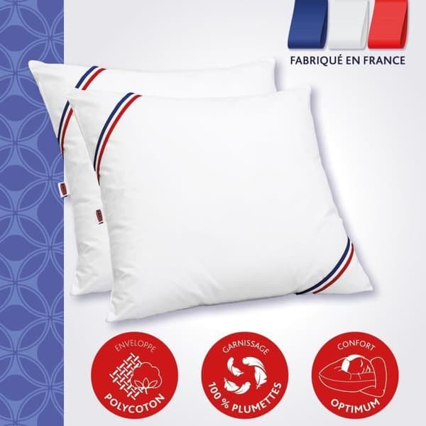 DODO Set med 2 MERIBEL Kuddar fjädrar 60x60cm