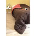 Miniatyrbild 4 av 6: Microfiber quilt 400g / m² CALGARY Chocolate &amp; Coral 140x200cm