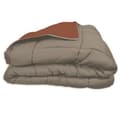 Miniatyrbild 3 av 6: POYET MOTTE Mikrofiberduvet 400g / m² CALGARY - 220 x 240 cm - Pebble grey and Gimgember brown