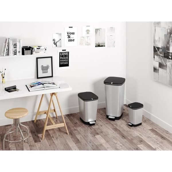KIS Köksfack med pedalpedal 50L CHIC Inox