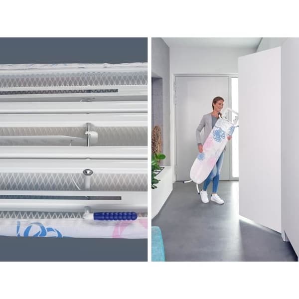 LEIFHEIT 72577 Classic M Basic strykbräda, strykbräda 120x38 cm, höjdjusterbar med fast strykjärn