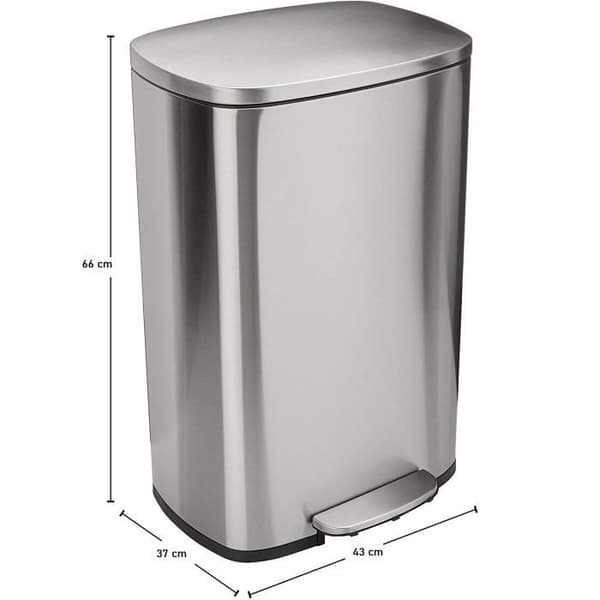KITCHEN MOVE Pedal köksfat - Borstat rostfritt stål - 50L - ADMIRAL