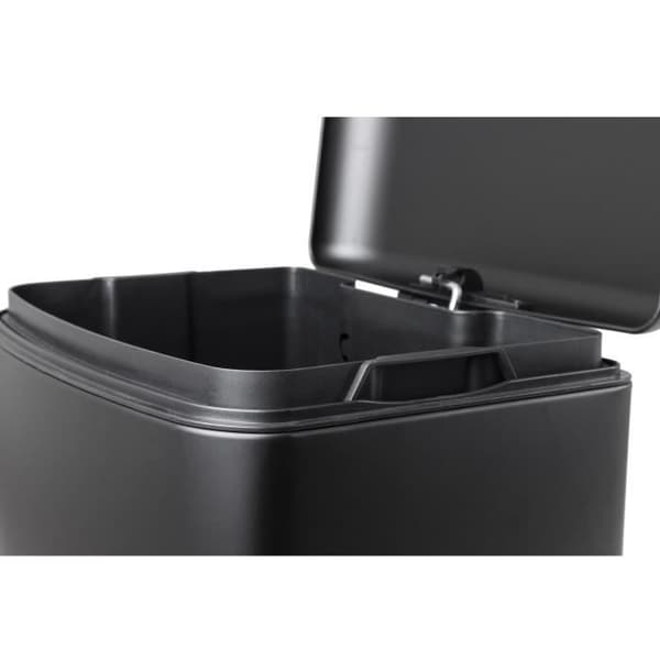 KITCHEN MOVE Kitchen Pedal Bin - Matt svart stål - 40L GREENWICH