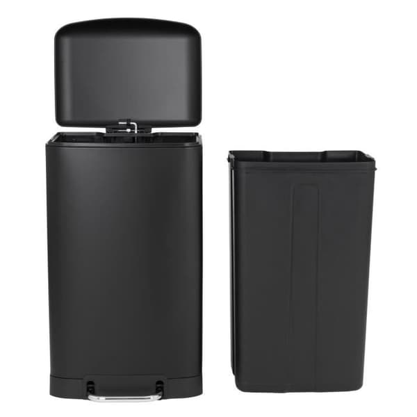 KITCHEN MOVE Kitchen Pedal Bin - Matt svart stål - 40L GREENWICH