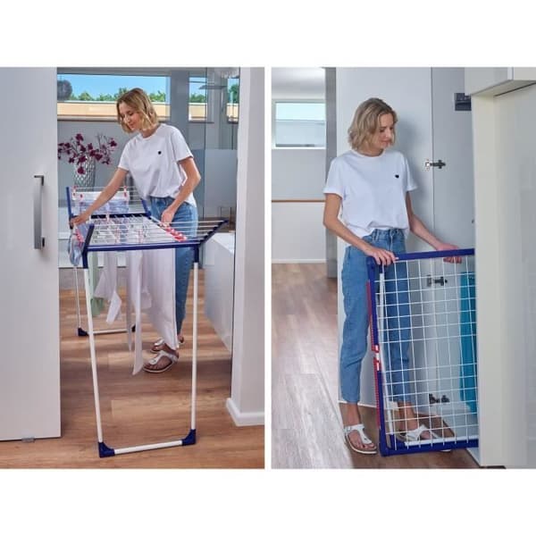 FLEIFHEIT Fristående torktumlare PEGASUS 160 Solid Slim - Klädstreckslängd 16 m