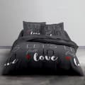 Miniatyrbild 3 av 3: TODAY Love Cotton Bäddset - 2 personer - 240 x 260 cm - Gråtryck