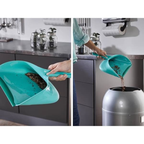 LEIFHEIT 41410 Ställ spade och borste - Ergonomiskt handtag med flexibel beläggning