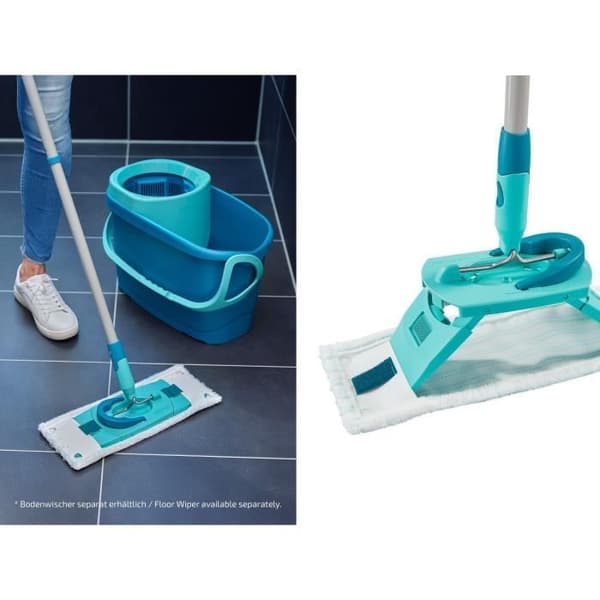 LEIFHEIT Clean Twist M Ergo micro duo 52123 Extra mikrofiberöverdrag för platt mopp, rengör skonsamt och absorberar