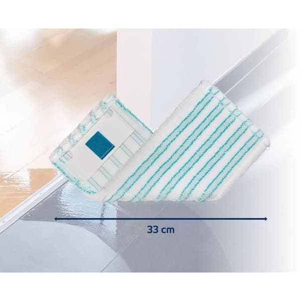 LEIFHEIT Clean Twist M Ergo micro duo 52123 Extra mikrofiberöverdrag för platt mopp, rengör skonsamt och absorberar