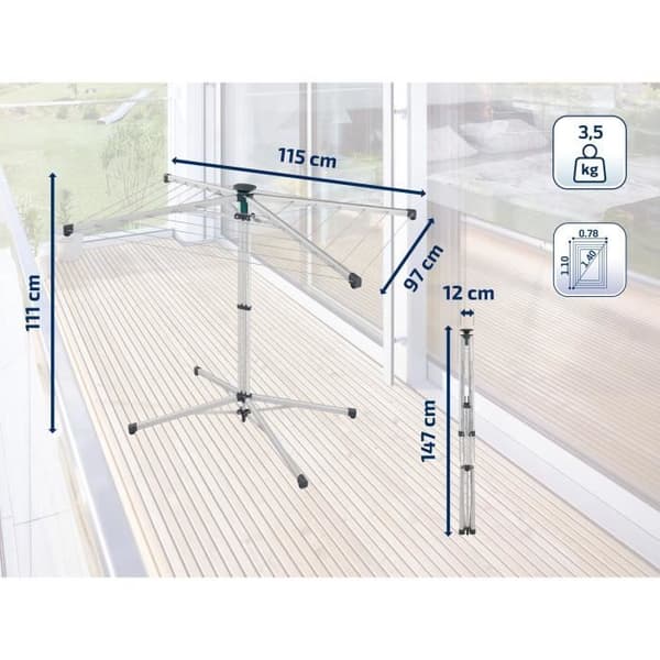 LEIFHEIT 82500 LinoPop-Up torktumlare