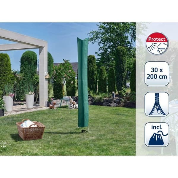 LEIFHEIT Paraplytorkfodral 85666 Leifheit skyddsfodral med dragkedja för torktumlare 30 x 200 cm vattentät