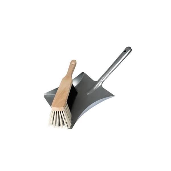 Metall spade med borste