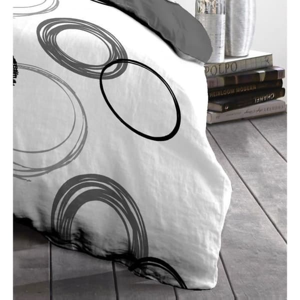 Audace Microfiber Däcke Set - 1 täcke täckning 240x260 cm + 2 kuddväskor 63x63 cm - ljusgrå - Home Linen Passion