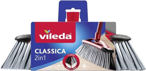 Vileda kvast 2 i 1 ± 35 cm bred.