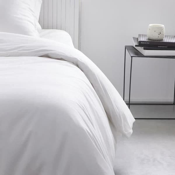 Idag Essential Duyt Cover - 140 x 200 cm - 1 person - 100% Une Cotton - Chalk