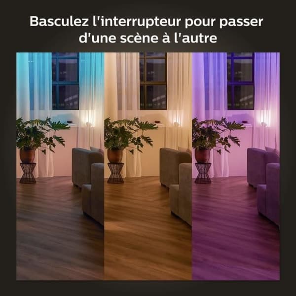 Philips Hue Wall Switch Module, 2, White Pack fungerar med Alexa, Google Assistant och Apple HomeKit