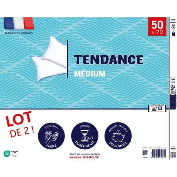 Set med 2 trendiga kuddar 50x70 cm - 100% polyester - DODO
