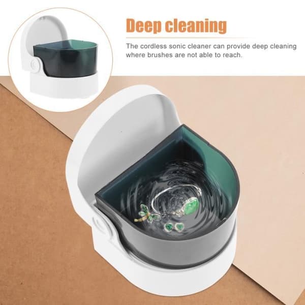 1 st Diamond Cleaner Sonic Sound Smycken Ring Tool Helper Rengöring elektrisk kvast Golvvård - Hemunderhåll