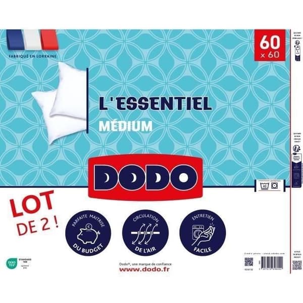 DODO Set med 2 medelstora kuddar - THE ESSENTIAL - 60x60 cm - 100% polyester