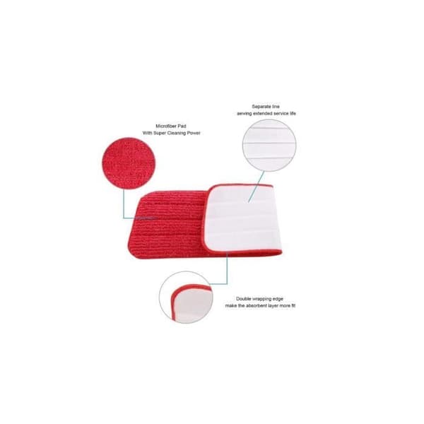 4st Recharges Förmopp, Reservhuvuden för Mopp med Mikrofiber, Superabsorberande Pad