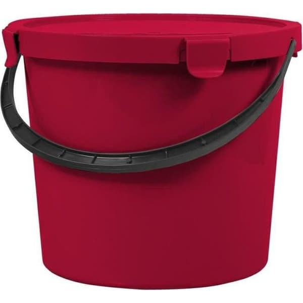 Mopp - Tvättlapp - Spanskt kvasthuvud - Hink med rött lock 10l Berry 6079 Plast Team