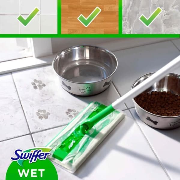 SWIFFER Fleecefångare - Startkit, 1 Fleecefångare, 6 Fuktiga Wipes