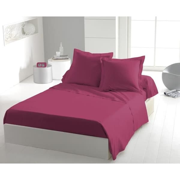 LOVELY HOME Flat Sheet 100% bomull 180x290 cm - 1 person - Fuchsia