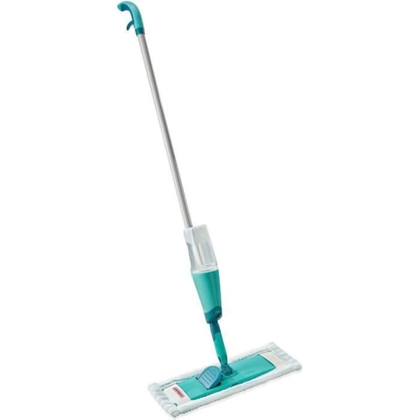 Mopp med spray Leifheit Easy Spray XL 56690, vinklad golvrengörare med 360° rotation och integrerad sprayfunktion i handtaget, mikrofiberduksöverdrag.