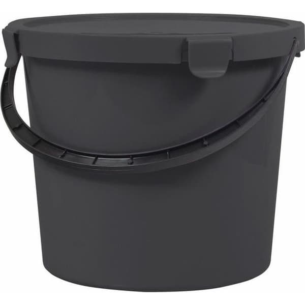 Mopp - Tvättlapp - Spanskt kvasthuvud - Hink med lock 10l Grey Berry 6079 Plast Team